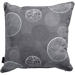 Sierkussen Circle grijs 50 cm x 50 cm (4 stuks)