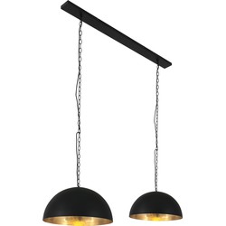 Steinhauer hanglamp Semicirkel - zwart - metaal - 2556ZW