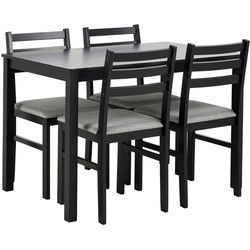 Eettafel Rechthoek Zwart - 110x70x74,5cm - Lovund