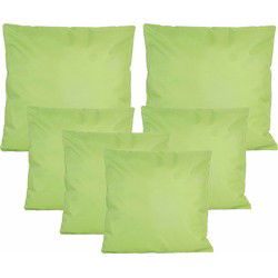Bank/tuin kussens set - binnen/buiten - 6x stuks - groen - In 2 formaten - Sierkussens