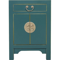 Fine Asianliving Chinees Nachtkastje Teal - Orientique Collectie