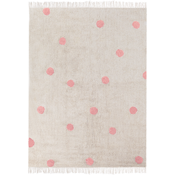 DARDERE - Vloerkleed  - Beige/Roze - 140 x 200 - Katoen