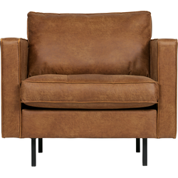 BePureHome Rodeo Classic Fauteuil - Recycle Leer - Cognac - 83x98x88