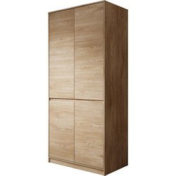 Meubella - Kledingkast Cuarto - Eiken - 91 cm