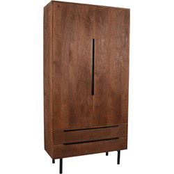 Hoge Kast Rio 2-Deurs 100x40x200 cm