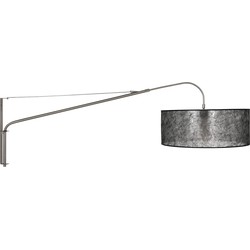 Uitschuifbare wandlamp met zwarte kap Steinhauer Elegant Classy Transparant