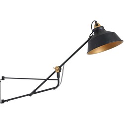 Mexlite wandlamp Nové - zwart - metaal - 3092ZW