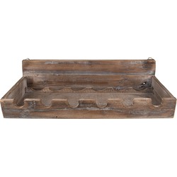 Clayre & Eef Wijnrek  57x28x14 cm Bruin Hout Flessenrek