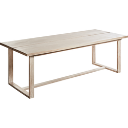 Beliani AZZANELLO - Tuintafel-Lichte houtkleur-Acaciahout