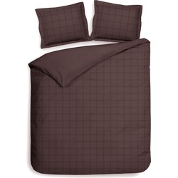 Heckett & Lane Dekbedovertrek Diamante Marsala Brown 200 x 200 220 cm + 2 slopen 60 x 70 cm