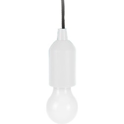 Treklamp LED licht - kunststof - wit - 15 cm - met koord van 90 cm - Hanglampen