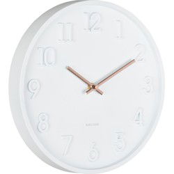 Wandklok Calma - Mat wit - 3.8x30x30cm