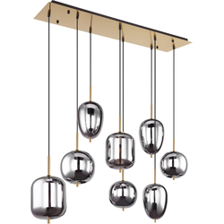 Moderne hanglamp Blacky i - L:102.5cm - E14 - Metaal - Messing