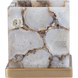 PTMD Tafellamp Charlley - 20x20x21 cm - Steen - Goud