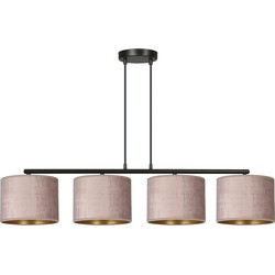 minimalistische hanglamp Amato Zwart 4-lichts