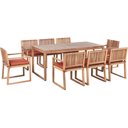 Beliani SASSARI PREMIUM - Tuintafelset-Bruin-FSC® gecertificeerd acaciahout