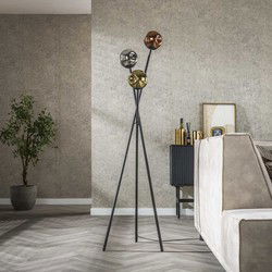 Vloerlamp Mix 3-Lichts Glas - 45x45x169cm - Exc. Lichtbron