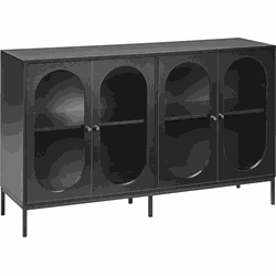 LANGFORD - Dressoir - Zwart - Vezelplaat
