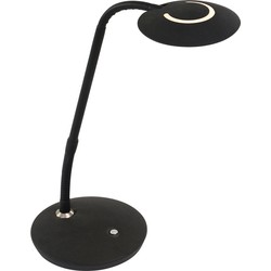 Zwarte design bureaulamp Steinhauer Zenith LED Wit