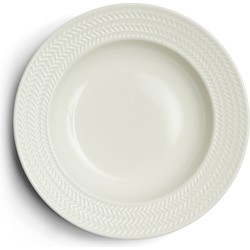 Riviera Maison diep bord, saladebord - RM Bellecôte Salad Plate - Wit - Porselein - 1 stuk