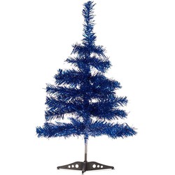 Krist+ kunst kerstboom - klein - blauw - 60 cm - Kunstkerstboom