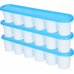 Plasticforte Grote ijsblokjes/klontjes vormen - 4x - 30 x 6 cm - IJsblokjesvormen