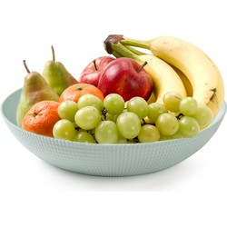 Fruitschaal van kunststof mintgroen dia 30 cm - Fruitschalen