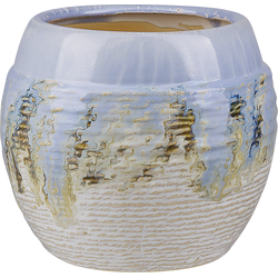 BERGE - Bloemenvaas - Lichtblauw - 19 cm - Keramiek