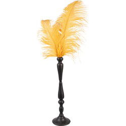 Clayre & Eef Decoratie Veren Geel IJzer
