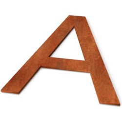 Letter A Model: Huisletter Corten - Geroba