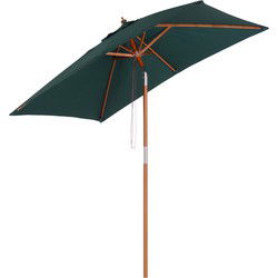 4goodz Rechthoekige Parasol bamboe 200x150x230 cm - Groen