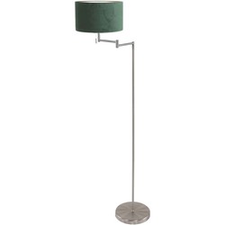 Mexlite - vloerlamp - Bella - staal - metaal velours stof - Ø 45cm - E27 - 3880ST