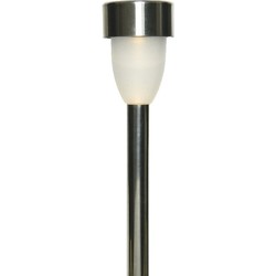 1x Buitenlamp/tuinlamp Nova 26 cm RVS op steker - Prikspotjes