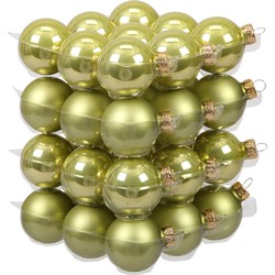 Othmar Decorations Kerstballen - 36x st - klein - groen - 4 cm - Kerstbal