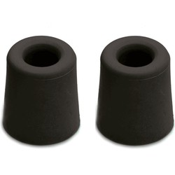 Deurstopper / deurstoppers - 5x stuks - rubber - zwart - 3,3 x 3 cm - Deurstoppers