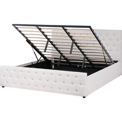 Beliani AMIENS - Tweepersoonsbed-Beige-Polyester