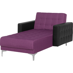 ABERDEEN - Chaise longue - Donkergrijs - Polyester