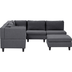 Beliani UNSTAD - Modulaire Sofa-Grijs-Polyester