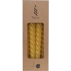 Twist kaarsen set 4 stuks dia. 2.2 x H 19 cm honing