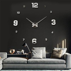 LW Collection LW Collection Wandklok 3D klok zilver