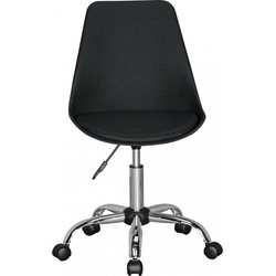 Pippa Design bureaustoel draaifauteuil - zwart kunstleer