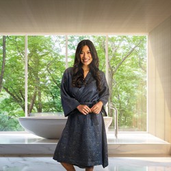 Kayori Ichiro Groen Kimono Tencel- Blauw - L