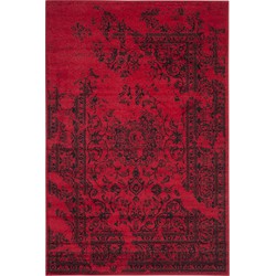 Safavieh Distressed Indoor Woven Area Rug, Adirondack Collection, ADR101, in Rood & Zwart, 155 X 229 cm