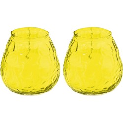 Windlicht - geurkaars - 4x - citronella - 48 branduren - geurkaarsen