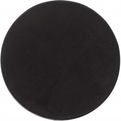 Tapijtenloods Soft Basics Wasbaar Effen Vloerkleed Zwart Hoogpolig- 160 CM ROND