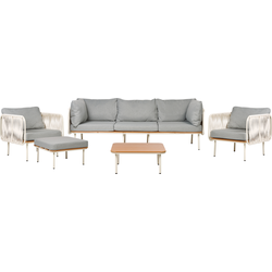 Beliani SENISE - Loungeset-Grijs-Aluminium