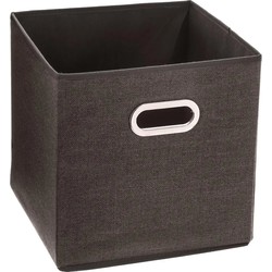 5Five Opbergmand/kastmand bruin - linnen - 31 x 31 x 31 cm - Opbergmanden