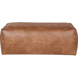 BePureHome Rodeo Poef - Recycle Leer - Cognac  - 43x120x60