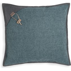Knit Factory Hope Sierkussen - Jeans - 50x50 cm - Inclusief kussenvulling