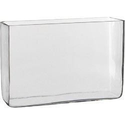 Mica Decorations Vaas - rechthoek - glas - 30 x 10 x 20 cm - Vazen